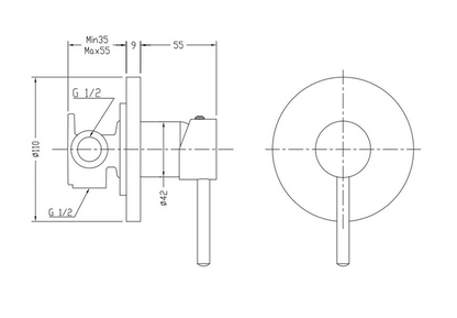 Horizon Bath and Shower Mixer